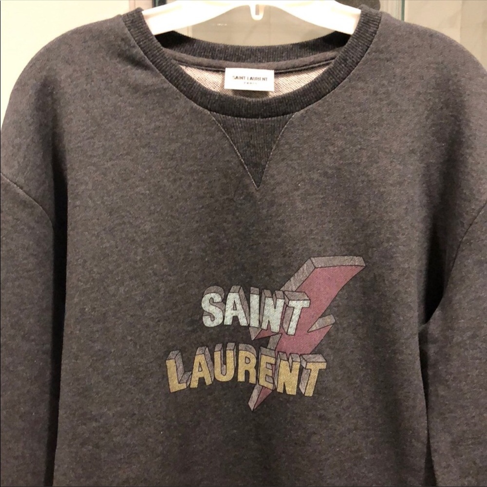 Saint Laurent Lightning Bolt Logo Sweater